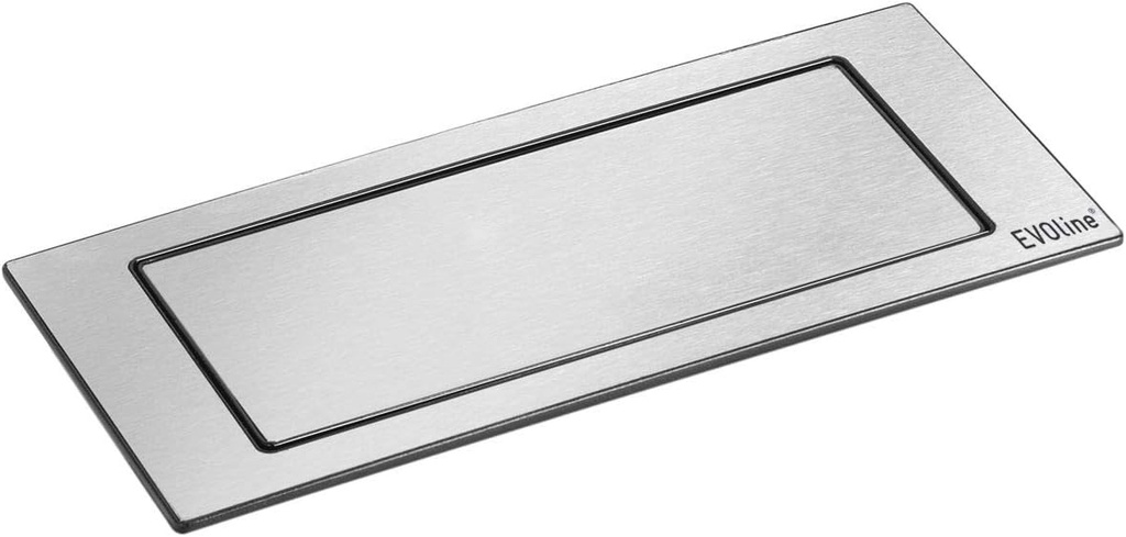 MEP Steckdosenelement Edelstahl gebürstet