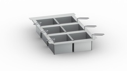 [11127] Portionskörbe 1/6 GN *ungelocht* für iVario S